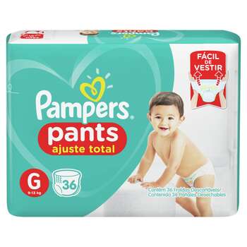Pañales Pants Ajuste Total G 36u