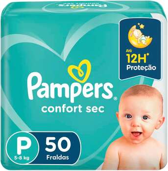 Pañales Pampers Confort Sec P 50u