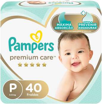Pañales Pampers Premium Care P 40u