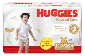 Pañales Huggies Natural Care XXXG 54u