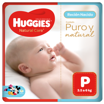 Pañales Huggies Natural Care P 30u