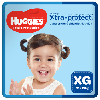 Pañales Huggies Triple Protección XG 40u