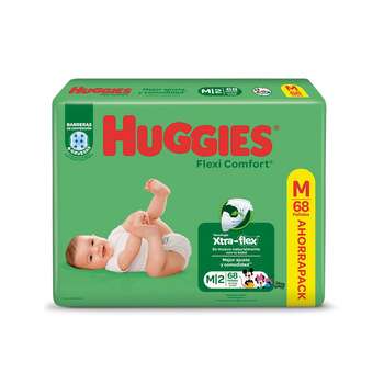 Pañales Huggies Active Sec M 68u