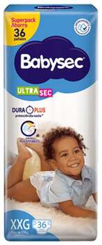 Pañales Babysec UltraSec XXG 36u